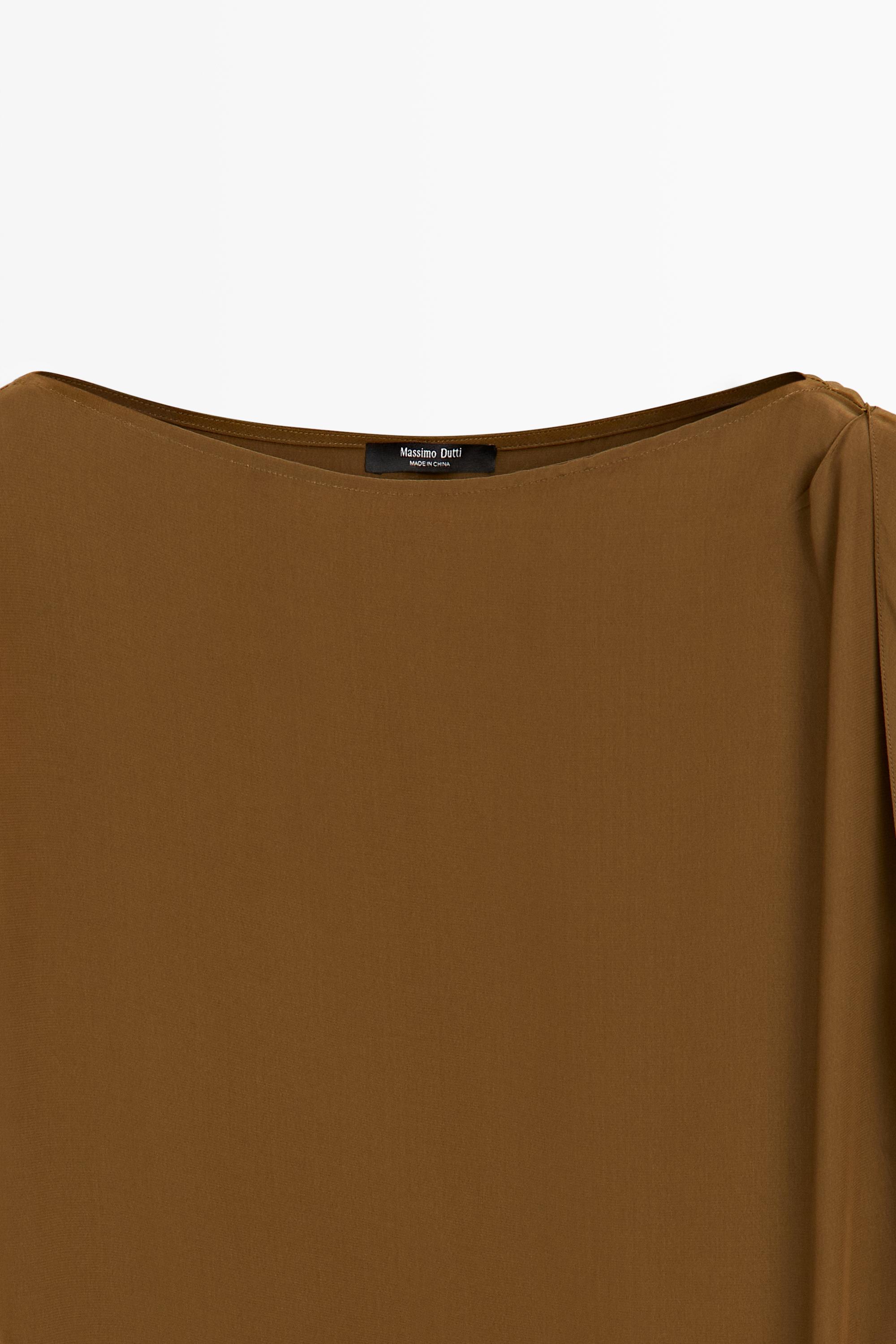 Flowing midi dress with draped detail